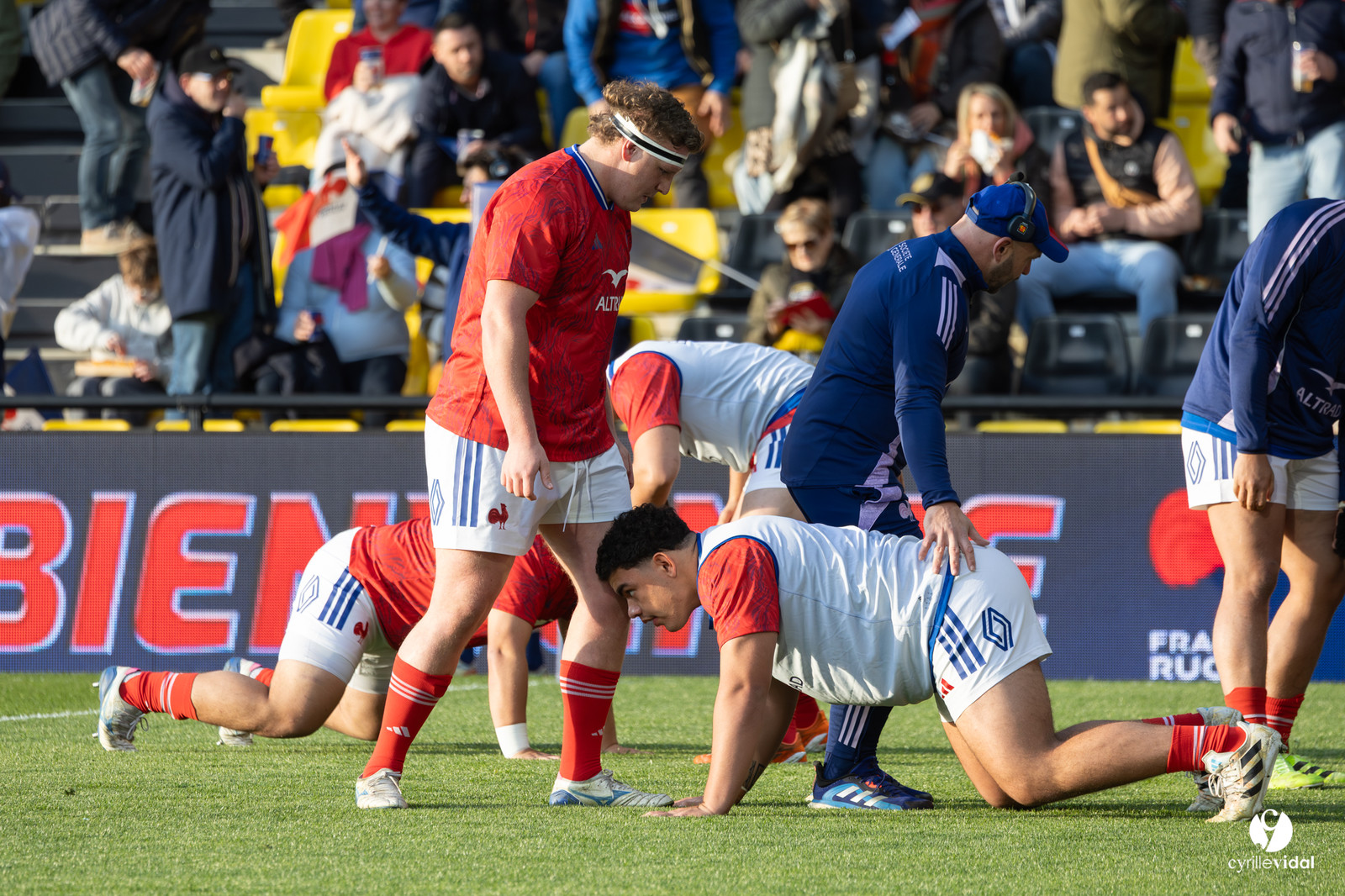 Grand chelem du XV de France U20 dans le tournoi des 6 nations après la victoire 31-28 contre l'Angleterre au Stade Marcel Deflandre de La Rochelle