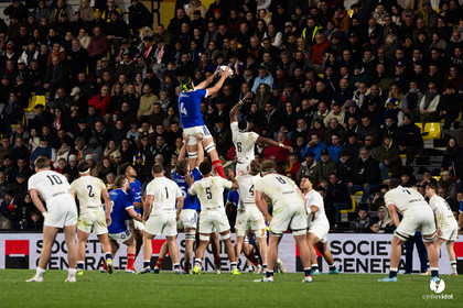 Grand chelem du XV de France U20 dans le tournoi des 6 nations après la victoire 31-28 contre l'Angleterre au Stade Marcel Deflandre de La Rochelle