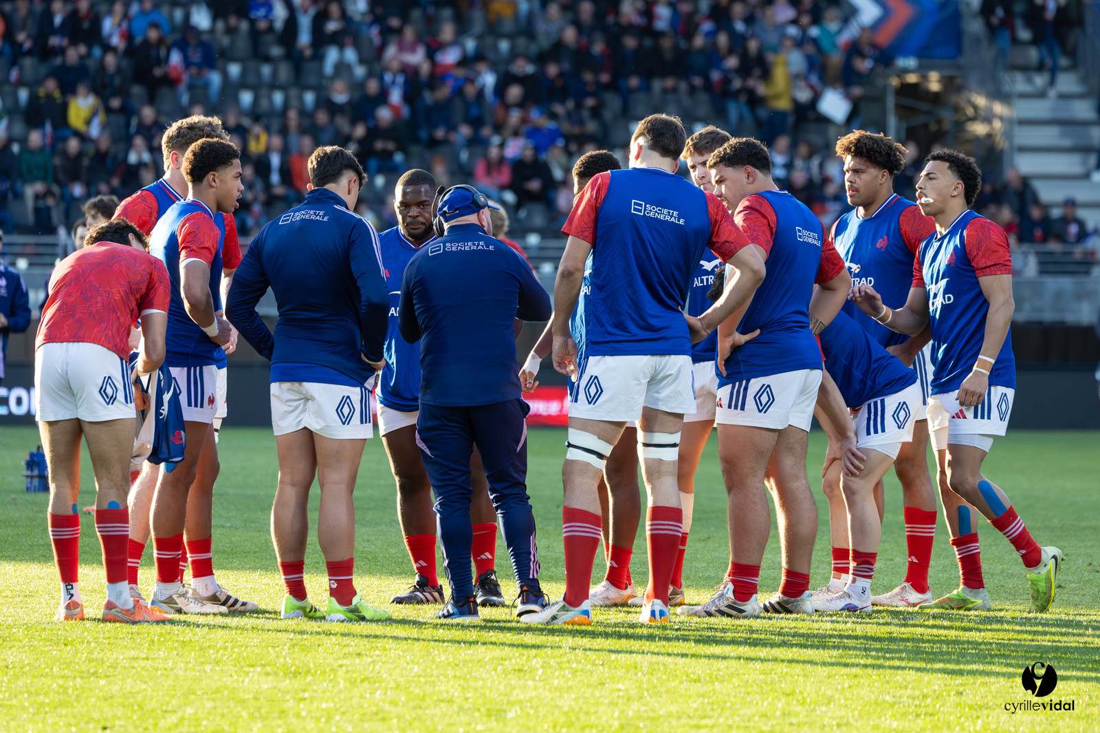 Grand chelem du XV de France U20 dans le tournoi des 6 nations après la victoire 31-28 contre l'Angleterre au Stade Marcel Deflandre de La Rochelle