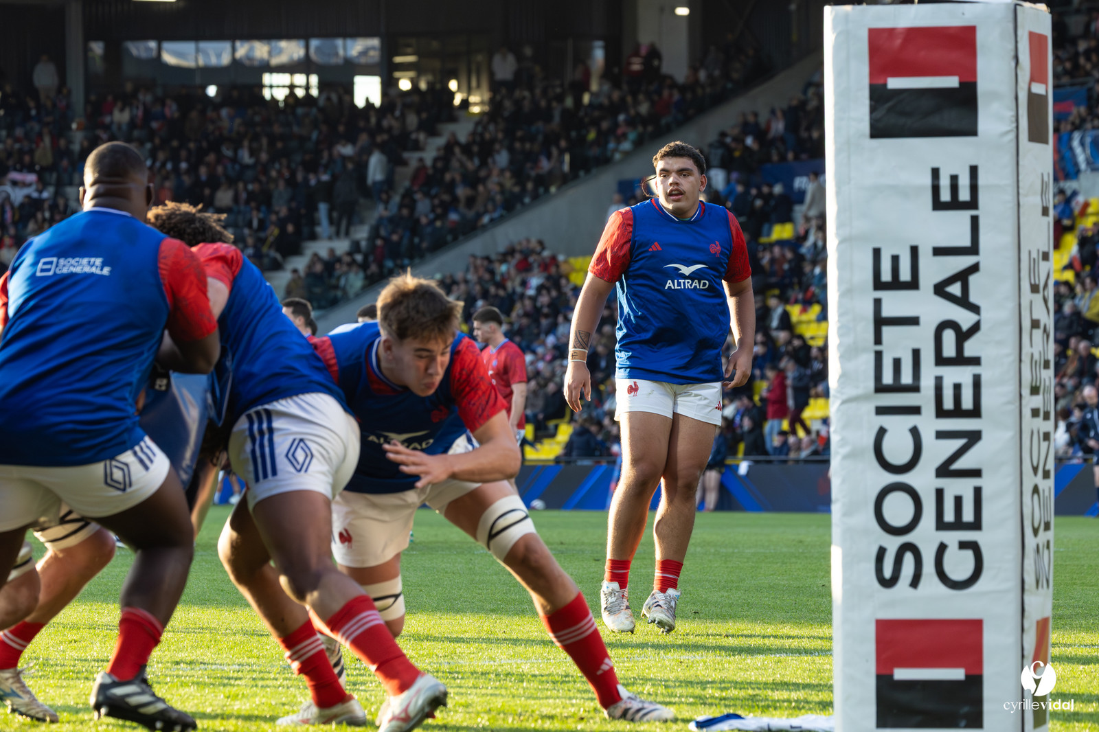 Grand chelem du XV de France U20 dans le tournoi des 6 nations après la victoire 31-28 contre l'Angleterre au Stade Marcel Deflandre de La Rochelle