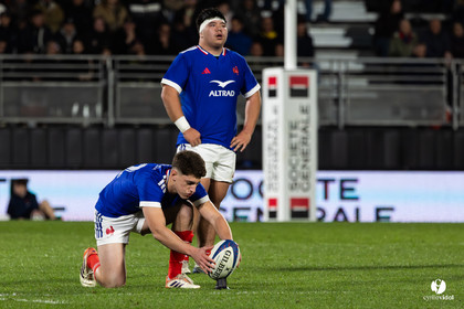 Grand chelem du XV de France U20 dans le tournoi des 6 nations après la victoire 31-28 contre l'Angleterre au Stade Marcel Deflandre de La Rochelle