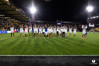 Grand chelem du XV de France U20 dans le tournoi des 6 nations après la victoire 31-28 contre l'Angleterre au Stade Marcel Deflandre de La Rochelle