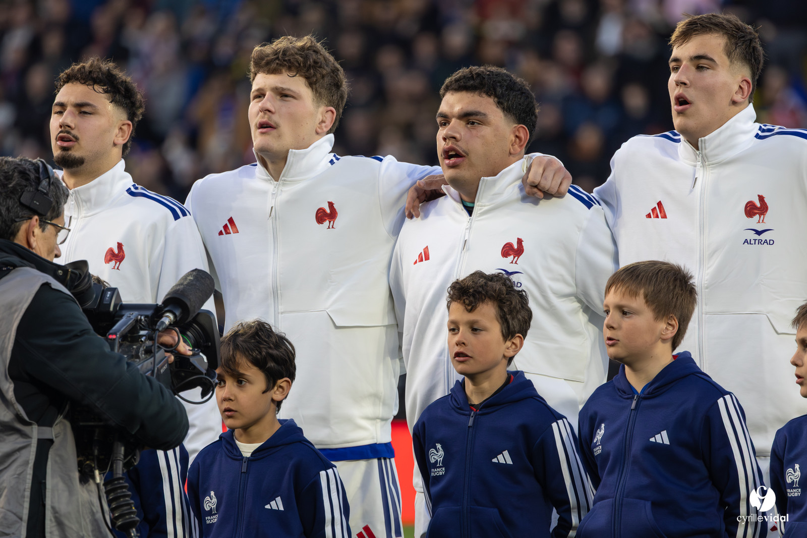 Grand chelem du XV de France U20 dans le tournoi des 6 nations après la victoire 31-28 contre l'Angleterre au Stade Marcel Deflandre de La Rochelle