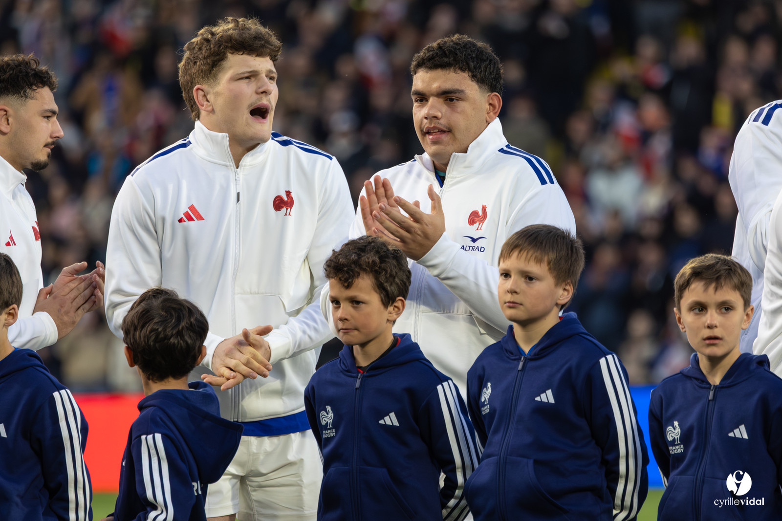 Grand chelem du XV de France U20 dans le tournoi des 6 nations après la victoire 31-28 contre l'Angleterre au Stade Marcel Deflandre de La Rochelle