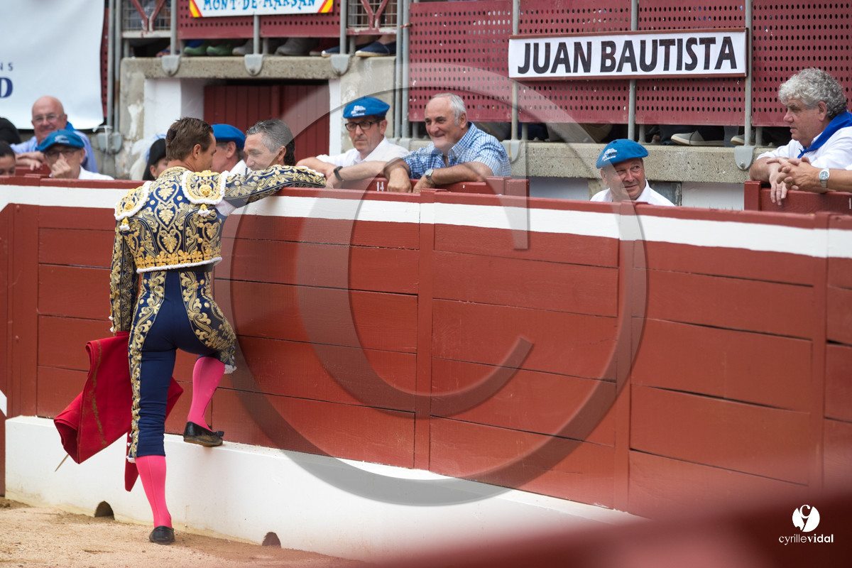 Mont-de-Marsan corrida de la Quinta pour Juan Bautista - Emilio de Justo - Thomas DUFAU