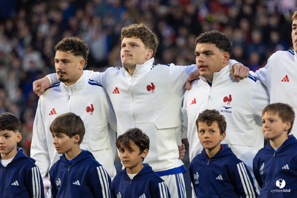 Grand chelem du XV de France U20 dans le tournoi des 6 nations après la victoire 31-28 contre l'Angleterre au Stade Marcel Deflandre de La Rochelle