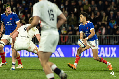 Grand chelem du XV de France U20 dans le tournoi des 6 nations après la victoire 31-28 contre l'Angleterre au Stade Marcel Deflandre de La Rochelle