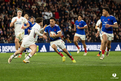 Grand chelem du XV de France U20 dans le tournoi des 6 nations après la victoire 31-28 contre l'Angleterre au Stade Marcel Deflandre de La Rochelle