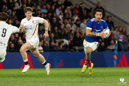 Grand chelem du XV de France U20 dans le tournoi des 6 nations après la victoire 31-28 contre l'Angleterre au Stade Marcel Deflandre de La Rochelle