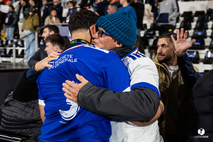 Grand chelem du XV de France U20 dans le tournoi des 6 nations après la victoire 31-28 contre l'Angleterre au Stade Marcel Deflandre de La Rochelle