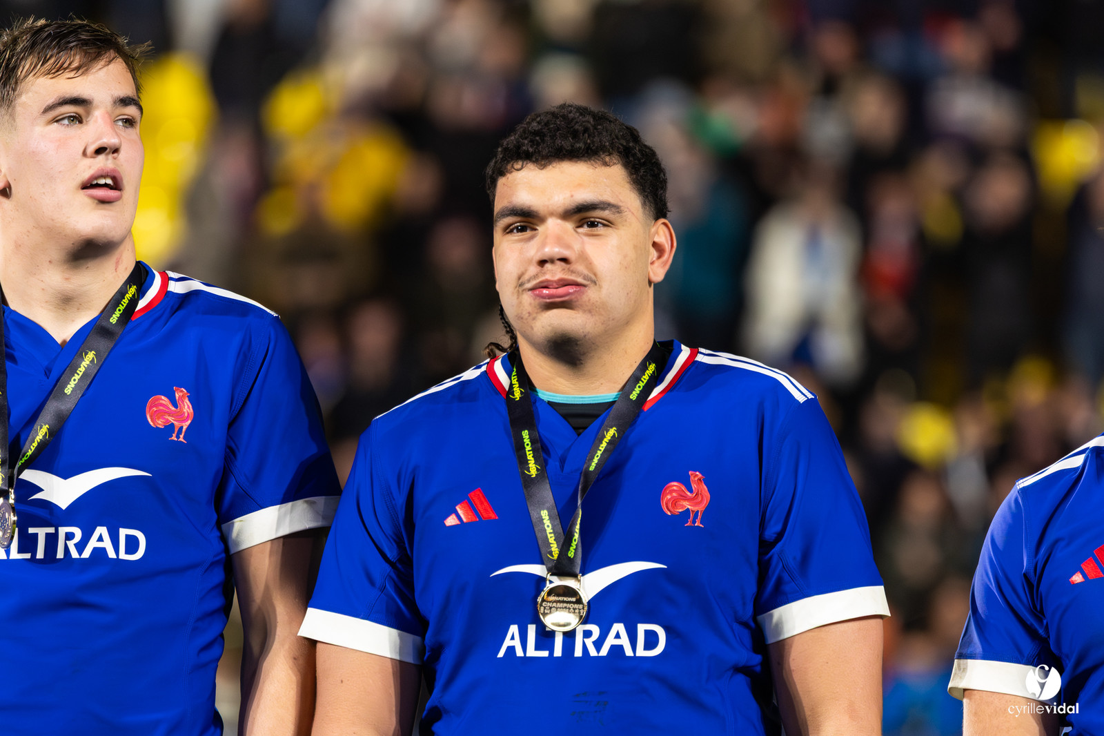 Grand chelem du XV de France U20 dans le tournoi des 6 nations après la victoire 31-28 contre l'Angleterre au Stade Marcel Deflandre de La Rochelle