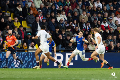 Grand chelem du XV de France U20 dans le tournoi des 6 nations après la victoire 31-28 contre l'Angleterre au Stade Marcel Deflandre de La Rochelle
