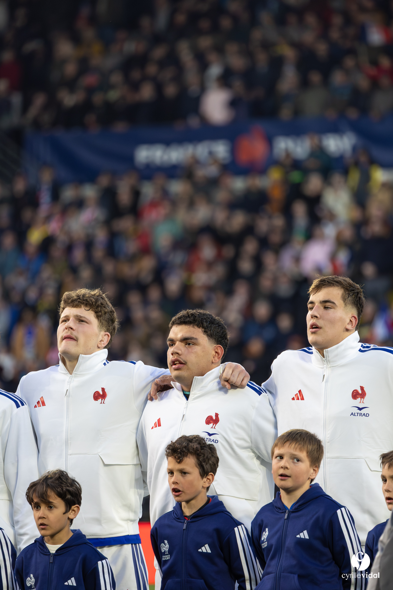 Grand chelem du XV de France U20 dans le tournoi des 6 nations après la victoire 31-28 contre l'Angleterre au Stade Marcel Deflandre de La Rochelle