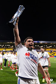 Grand chelem du XV de France U20 dans le tournoi des 6 nations après la victoire 31-28 contre l'Angleterre au Stade Marcel Deflandre de La Rochelle