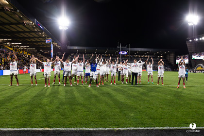 Grand chelem du XV de France U20 dans le tournoi des 6 nations après la victoire 31-28 contre l'Angleterre au Stade Marcel Deflandre de La Rochelle