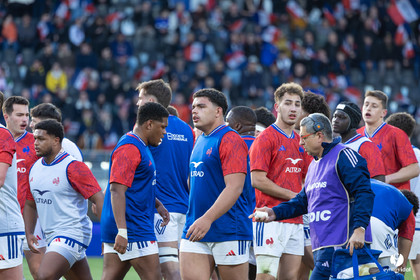 Grand chelem du XV de France U20 dans le tournoi des 6 nations après la victoire 31-28 contre l'Angleterre au Stade Marcel Deflandre de La Rochelle