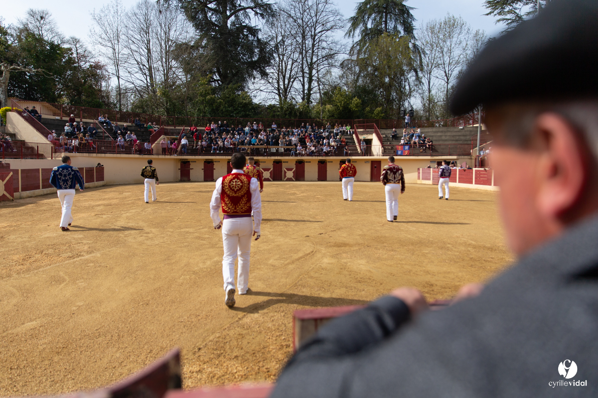 Course landaise Le Houga Ganadéria Dussau Cuadrilla Alexandre Brethes