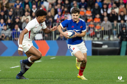 Grand chelem du XV de France U20 dans le tournoi des 6 nations après la victoire 31-28 contre l'Angleterre au Stade Marcel Deflandre de La Rochelle