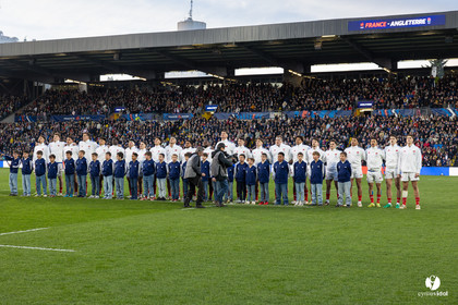 Grand chelem du XV de France U20 dans le tournoi des 6 nations après la victoire 31-28 contre l'Angleterre au Stade Marcel Deflandre de La Rochelle