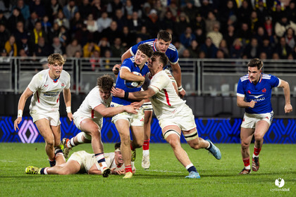 Grand chelem du XV de France U20 dans le tournoi des 6 nations après la victoire 31-28 contre l'Angleterre au Stade Marcel Deflandre de La Rochelle