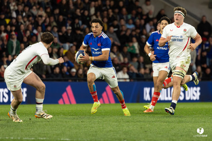 Grand chelem du XV de France U20 dans le tournoi des 6 nations après la victoire 31-28 contre l'Angleterre au Stade Marcel Deflandre de La Rochelle