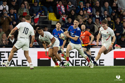 Grand chelem du XV de France U20 dans le tournoi des 6 nations après la victoire 31-28 contre l'Angleterre au Stade Marcel Deflandre de La Rochelle