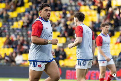 Grand chelem du XV de France U20 dans le tournoi des 6 nations après la victoire 31-28 contre l'Angleterre au Stade Marcel Deflandre de La Rochelle