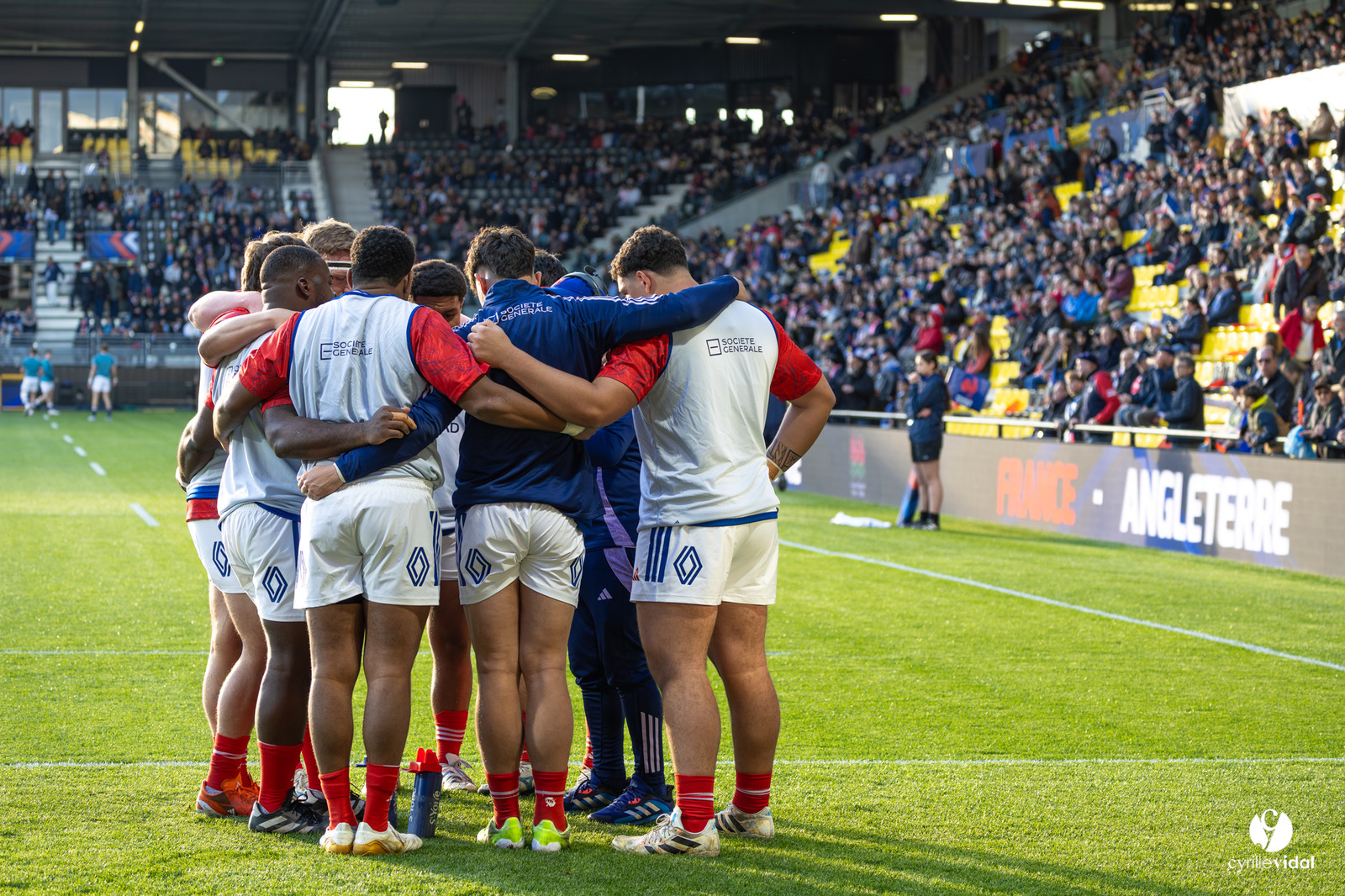 Grand chelem du XV de France U20 dans le tournoi des 6 nations après la victoire 31-28 contre l'Angleterre au Stade Marcel Deflandre de La Rochelle