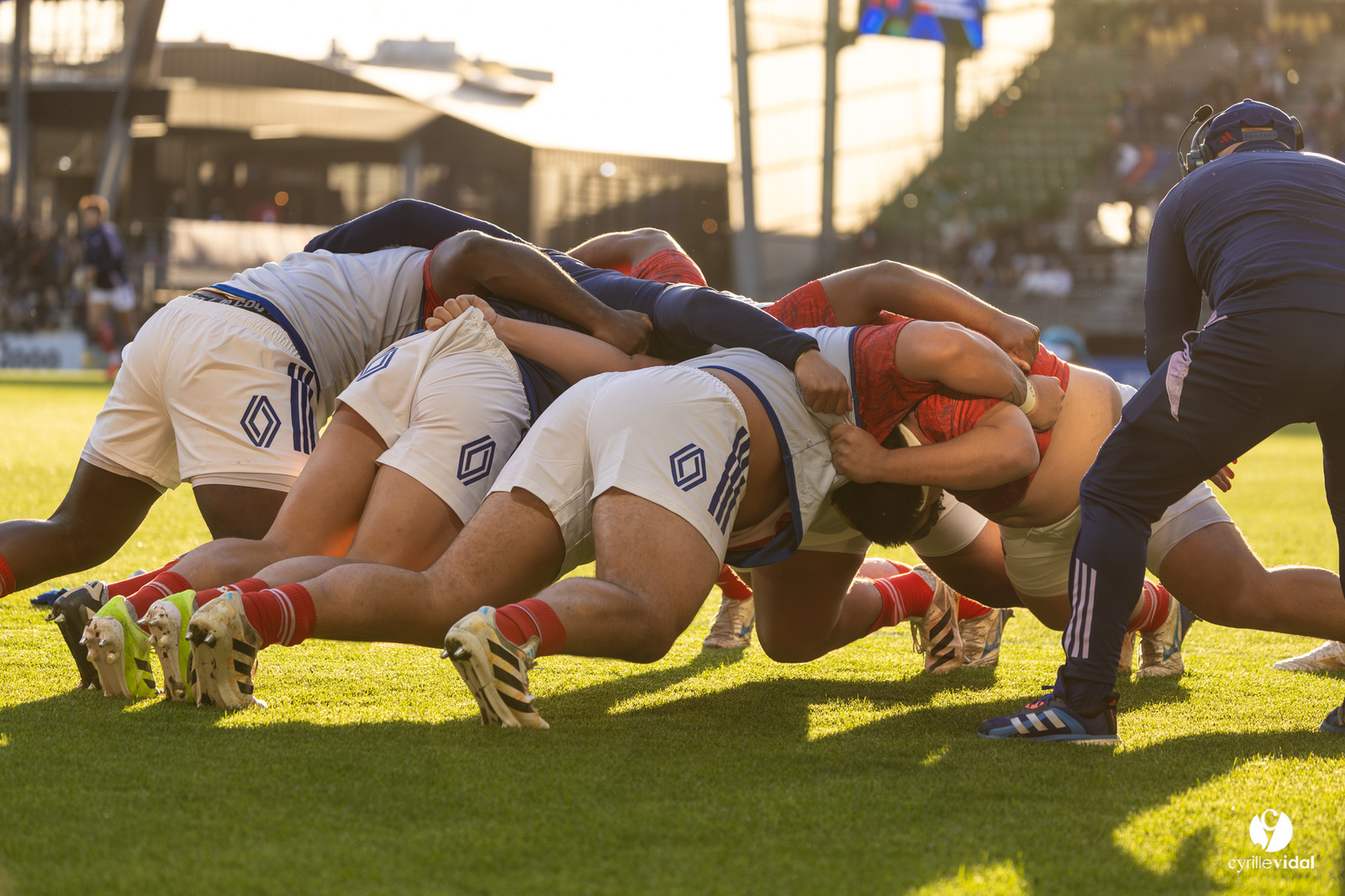 Grand chelem du XV de France U20 dans le tournoi des 6 nations après la victoire 31-28 contre l'Angleterre au Stade Marcel Deflandre de La Rochelle