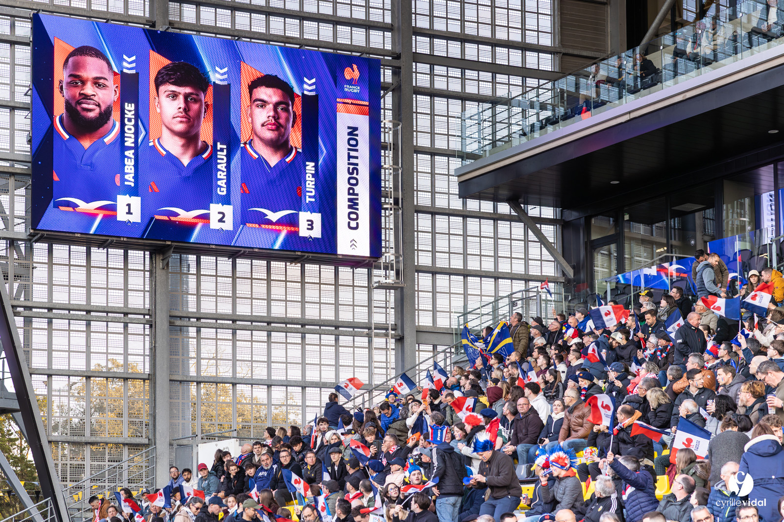 Grand chelem du XV de France U20 dans le tournoi des 6 nations après la victoire 31-28 contre l'Angleterre au Stade Marcel Deflandre de La Rochelle