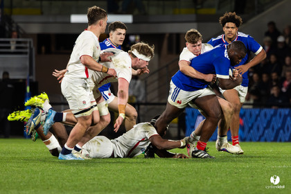 Grand chelem du XV de France U20 dans le tournoi des 6 nations après la victoire 31-28 contre l'Angleterre au Stade Marcel Deflandre de La Rochelle
