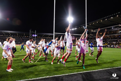 Grand chelem du XV de France U20 dans le tournoi des 6 nations après la victoire 31-28 contre l'Angleterre au Stade Marcel Deflandre de La Rochelle