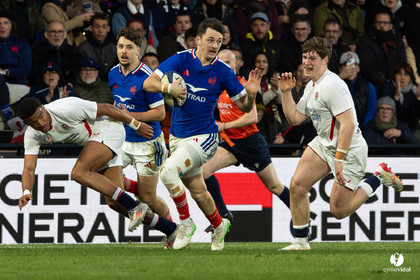 Grand chelem du XV de France U20 dans le tournoi des 6 nations après la victoire 31-28 contre l'Angleterre au Stade Marcel Deflandre de La Rochelle