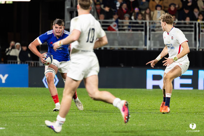 Grand chelem du XV de France U20 dans le tournoi des 6 nations après la victoire 31-28 contre l'Angleterre au Stade Marcel Deflandre de La Rochelle