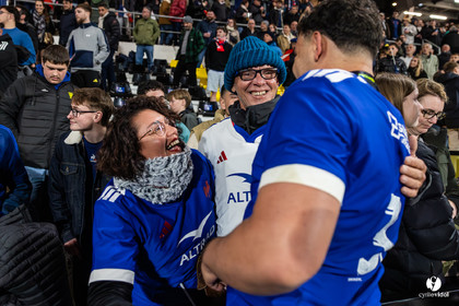 Grand chelem du XV de France U20 dans le tournoi des 6 nations après la victoire 31-28 contre l'Angleterre au Stade Marcel Deflandre de La Rochelle
