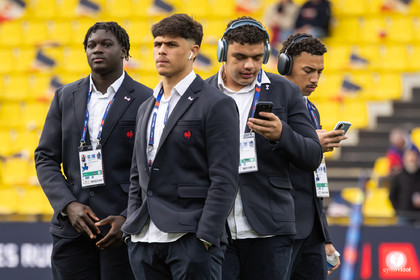 Grand chelem du XV de France U20 dans le tournoi des 6 nations après la victoire 31-28 contre l'Angleterre au Stade Marcel Deflandre de La Rochelle