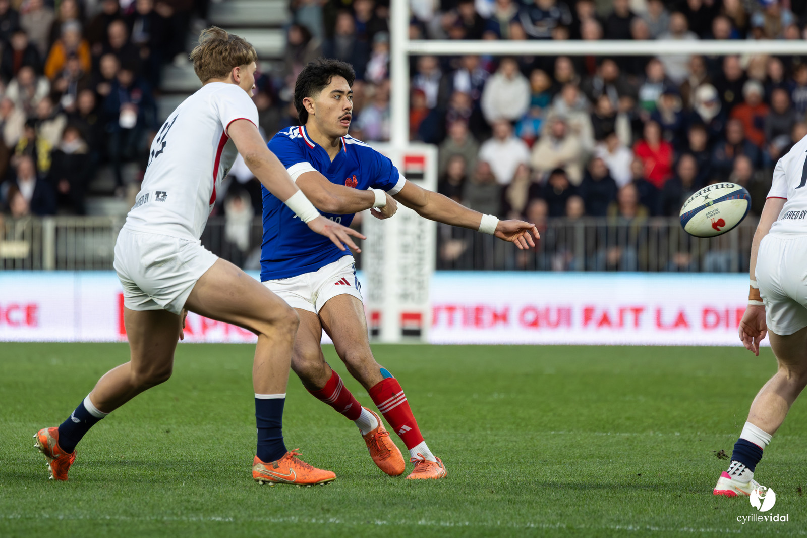 Grand chelem du XV de France U20 dans le tournoi des 6 nations après la victoire 31-28 contre l'Angleterre au Stade Marcel Deflandre de La Rochelle