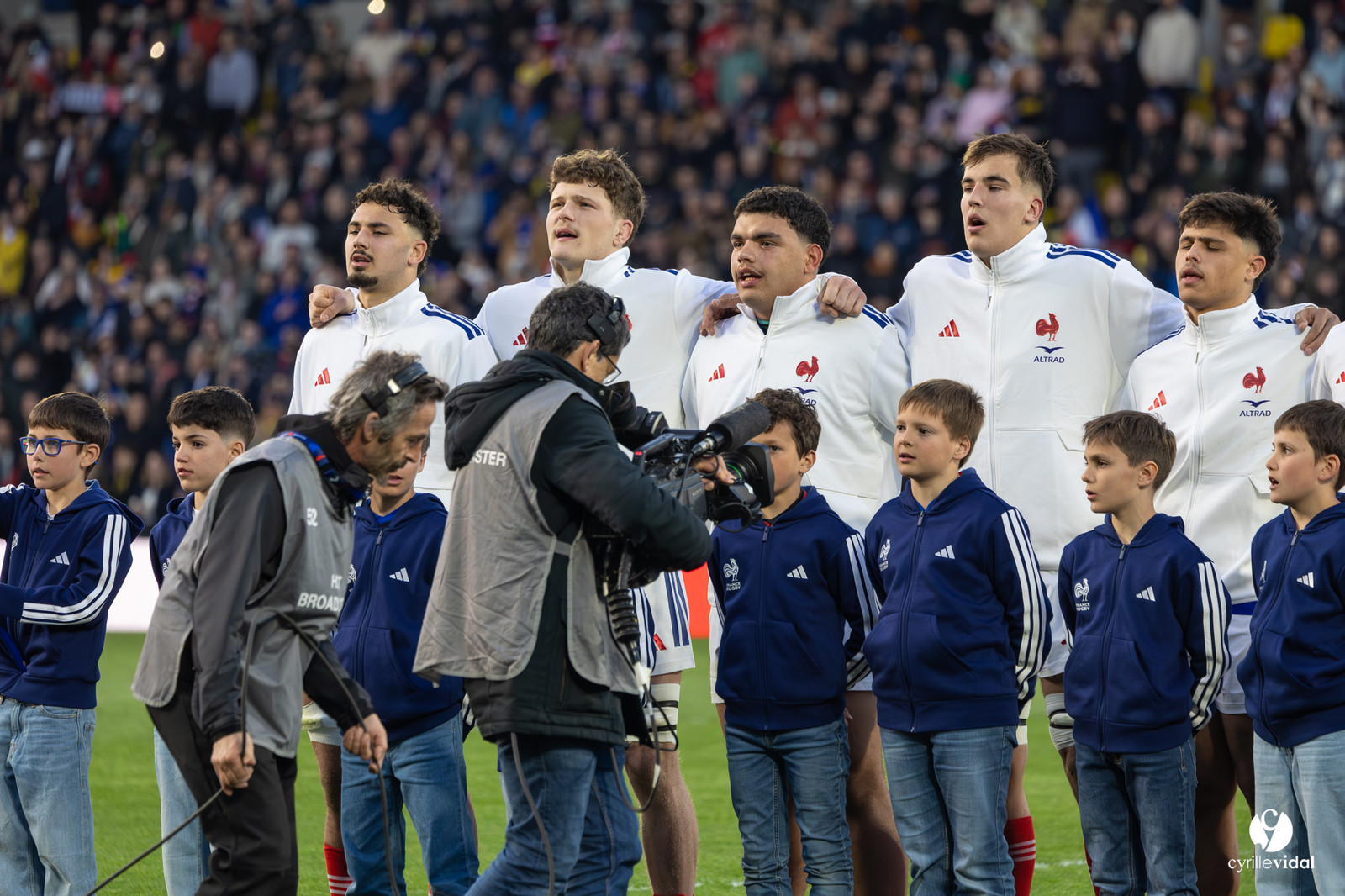 Grand chelem du XV de France U20 dans le tournoi des 6 nations après la victoire 31-28 contre l'Angleterre au Stade Marcel Deflandre de La Rochelle
