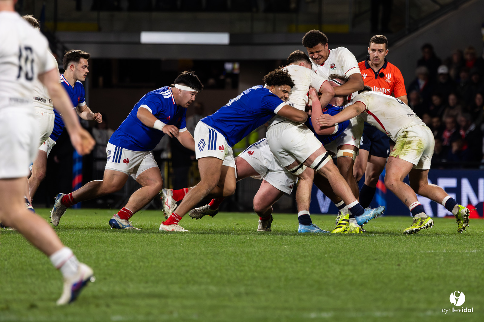 Grand chelem du XV de France U20 dans le tournoi des 6 nations après la victoire 31-28 contre l'Angleterre au Stade Marcel Deflandre de La Rochelle