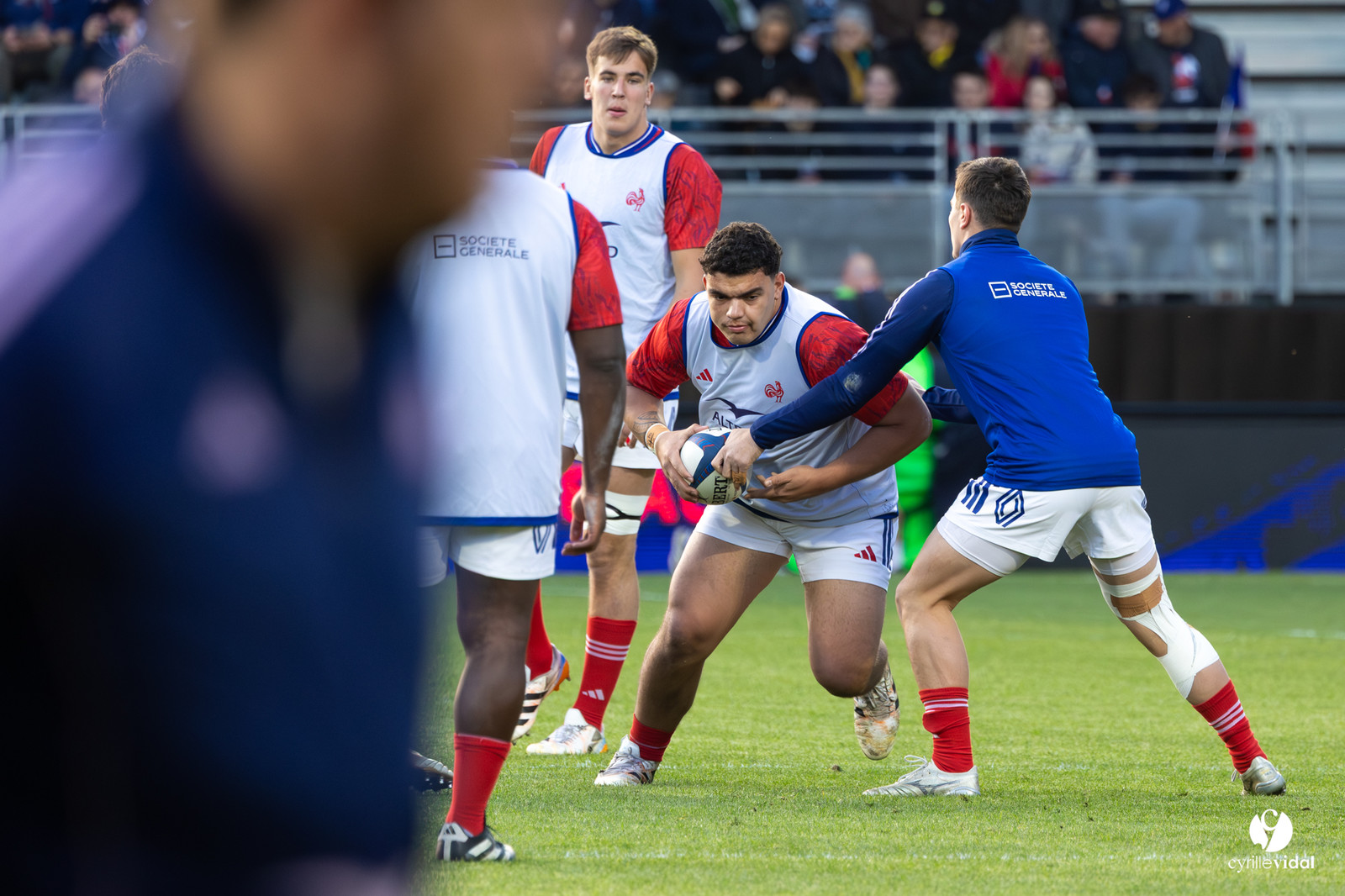 Grand chelem du XV de France U20 dans le tournoi des 6 nations après la victoire 31-28 contre l'Angleterre au Stade Marcel Deflandre de La Rochelle