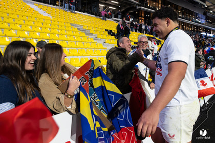 Grand chelem du XV de France U20 dans le tournoi des 6 nations après la victoire 31-28 contre l'Angleterre au Stade Marcel Deflandre de La Rochelle