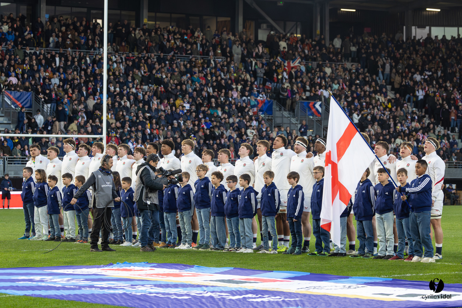 Grand chelem du XV de France U20 dans le tournoi des 6 nations après la victoire 31-28 contre l'Angleterre au Stade Marcel Deflandre de La Rochelle