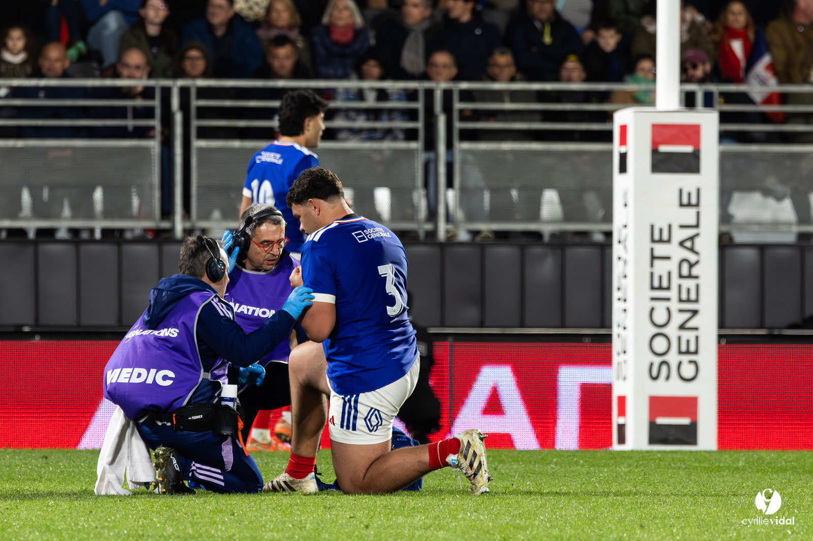 Grand chelem du XV de France U20 dans le tournoi des 6 nations après la victoire 31-28 contre l'Angleterre au Stade Marcel Deflandre de La Rochelle