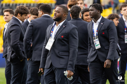 Grand chelem du XV de France U20 dans le tournoi des 6 nations après la victoire 31-28 contre l'Angleterre au Stade Marcel Deflandre de La Rochelle