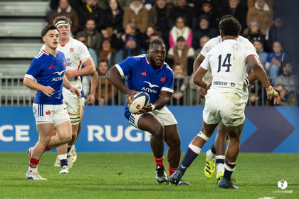 Grand chelem du XV de France U20 dans le tournoi des 6 nations après la victoire 31-28 contre l'Angleterre au Stade Marcel Deflandre de La Rochelle