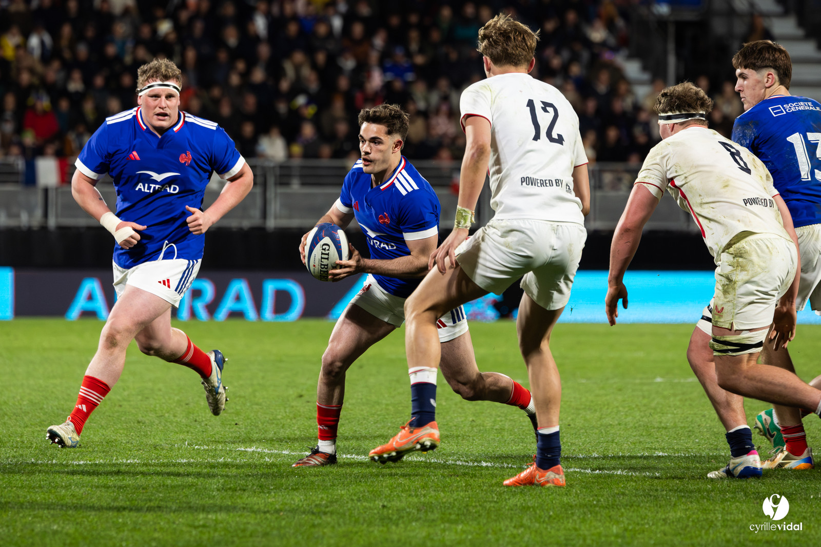Grand chelem du XV de France U20 dans le tournoi des 6 nations après la victoire 31-28 contre l'Angleterre au Stade Marcel Deflandre de La Rochelle