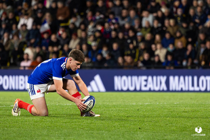 Grand chelem du XV de France U20 dans le tournoi des 6 nations après la victoire 31-28 contre l'Angleterre au Stade Marcel Deflandre de La Rochelle