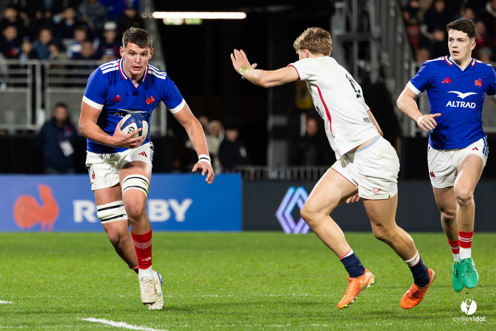 Grand chelem du XV de France U20 dans le tournoi des 6 nations après la victoire 31-28 contre l'Angleterre au Stade Marcel Deflandre de La Rochelle