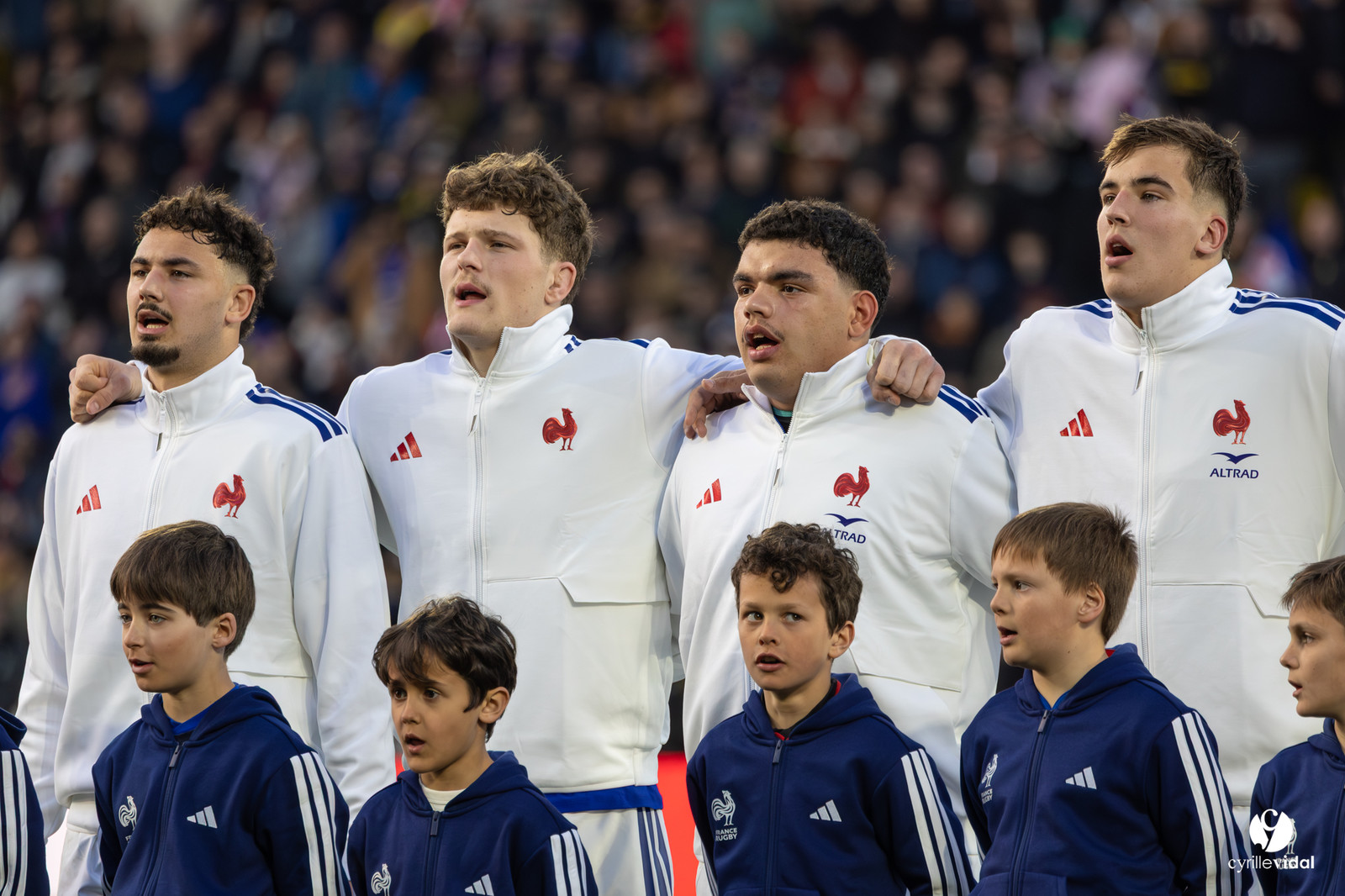 Grand chelem du XV de France U20 dans le tournoi des 6 nations après la victoire 31-28 contre l'Angleterre au Stade Marcel Deflandre de La Rochelle
