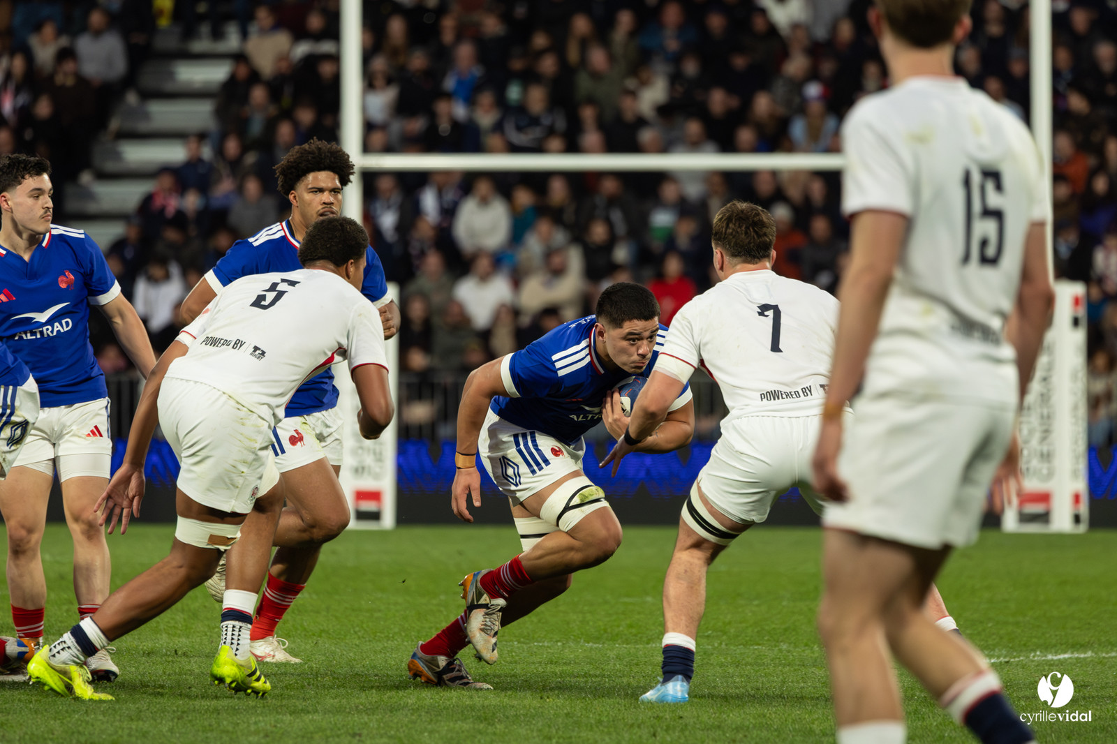 Grand chelem du XV de France U20 dans le tournoi des 6 nations après la victoire 31-28 contre l'Angleterre au Stade Marcel Deflandre de La Rochelle